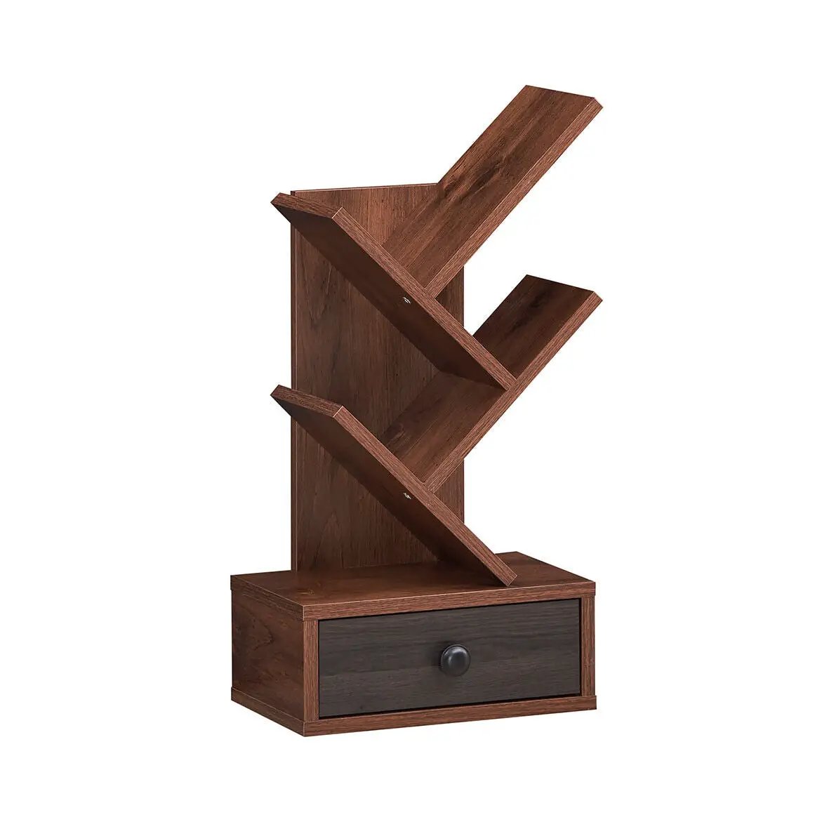5-Tier Floor Standing Tree Bookcase with Drawer by DirectDeals