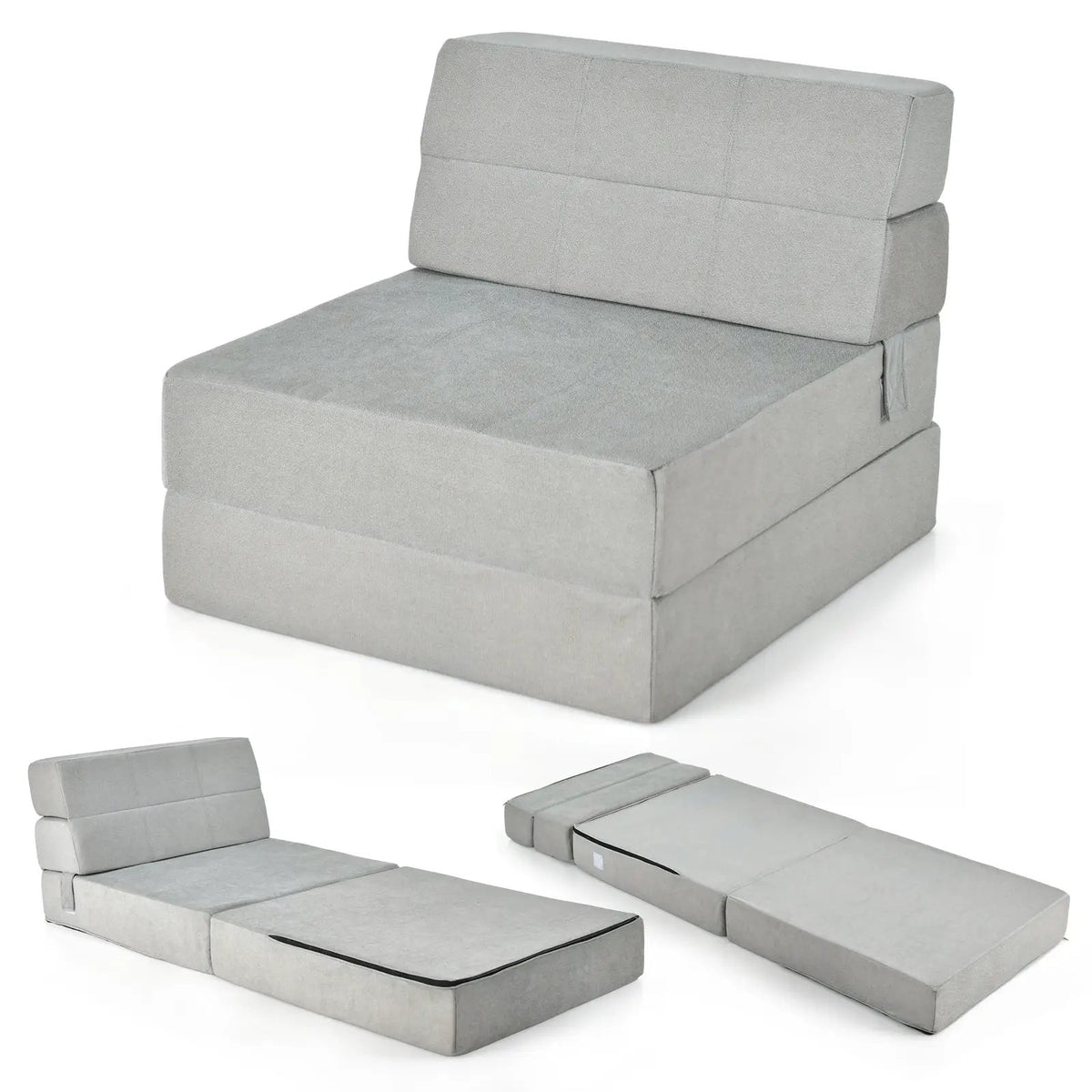 Tri-Fold Folding Chair Convertible Sleeper Bed, photo 17 of 22