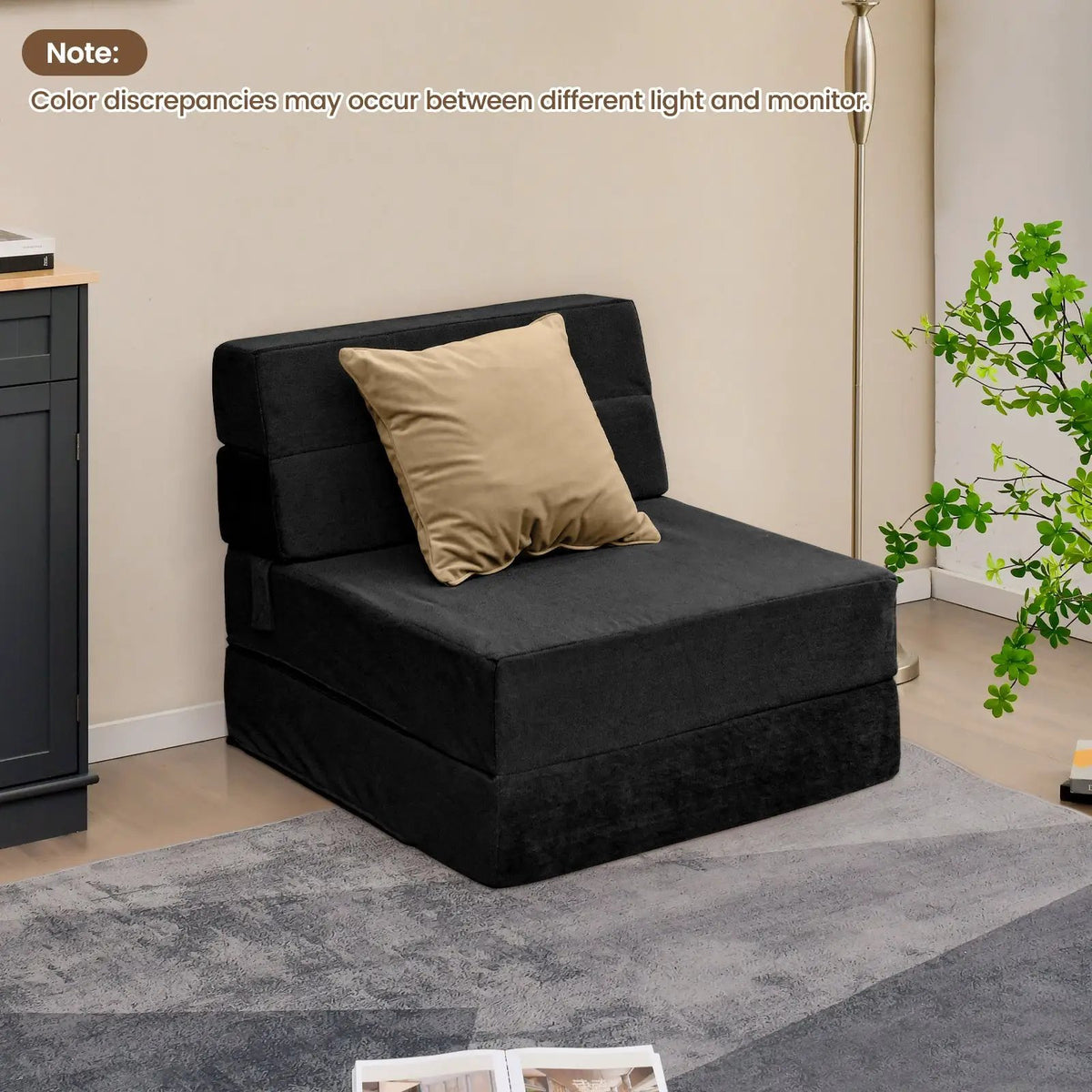Tri-Fold Folding Chair Convertible Sleeper Bed, photo 13 of 22