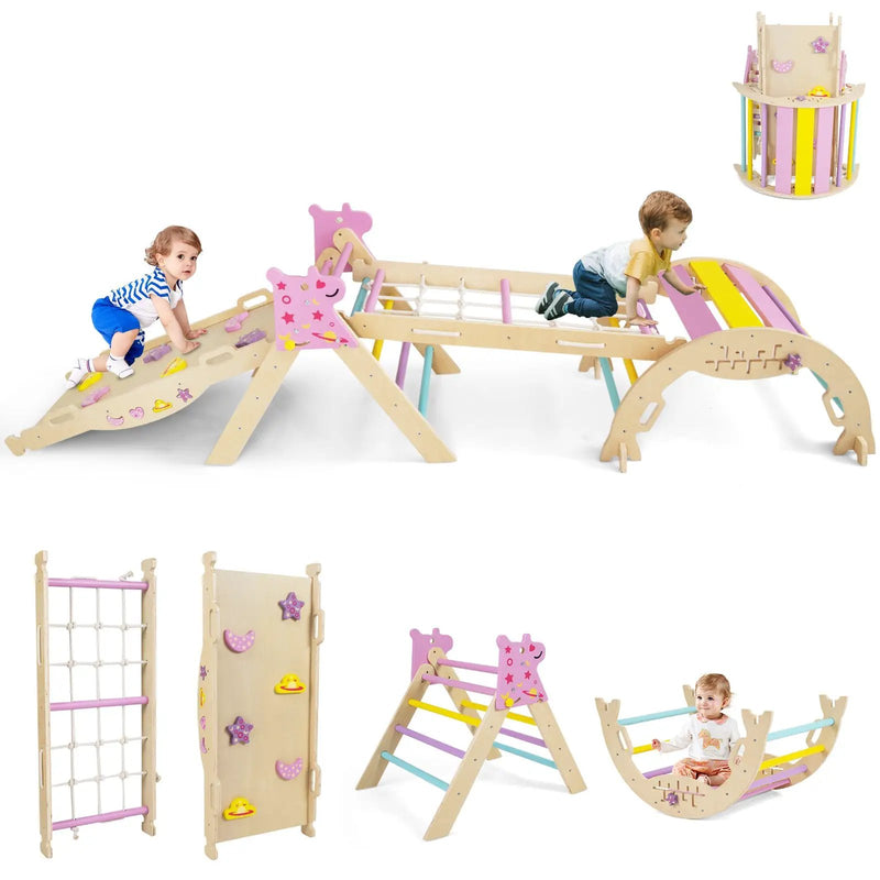 Triangle Set 8-in-1 Foldable Baby Climbing Toys Astronaut/Unicorn Theme by DirectDeals