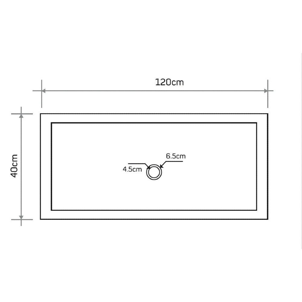 Troia Light Travertine Rectangular Vessel Sink Honed and Hand-Split (W)16" (L)48" (H)4" by GobekDesign