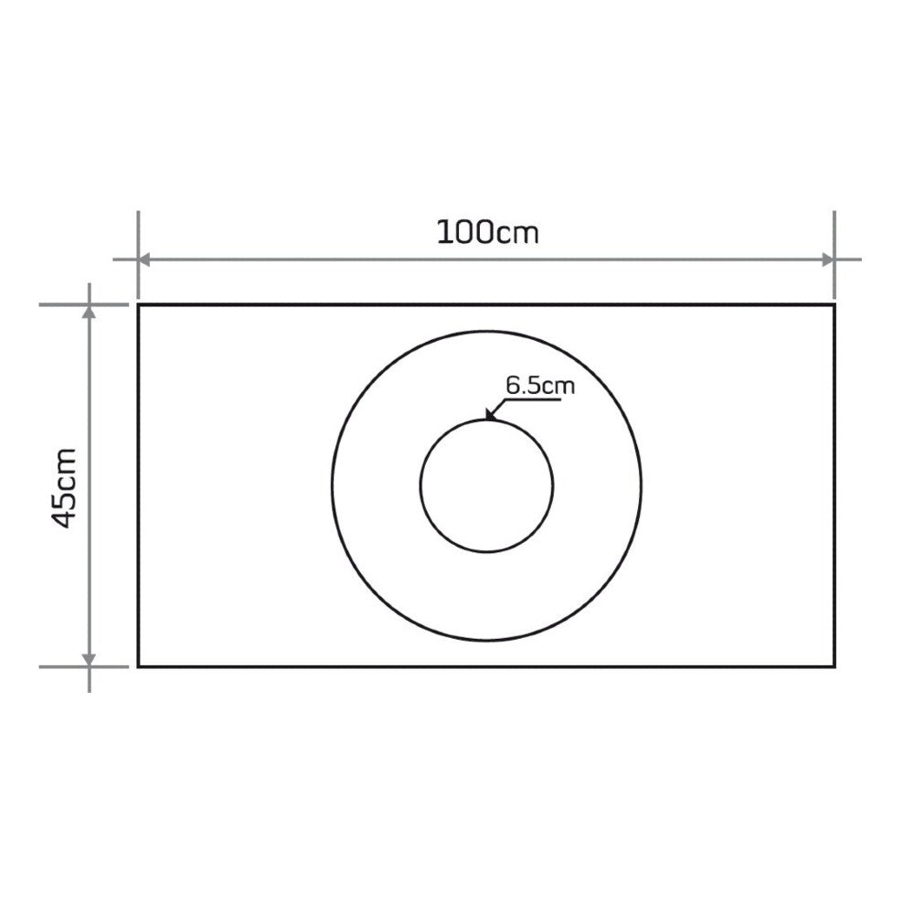 Tundra Grey Marble Rectangular Vessel Sink - Honed Stone Finish 18 x 40 x 4 Inch by GobekDesign