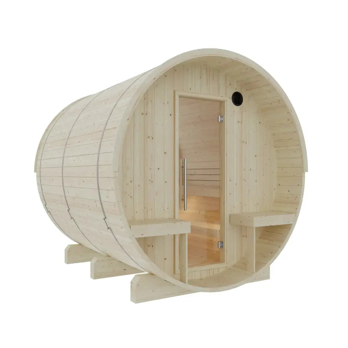 Turku Finnish Barrel Sauna with Terrace and WiFi Heater - Finnish Sauna Builders by Finnish Sauna Builders