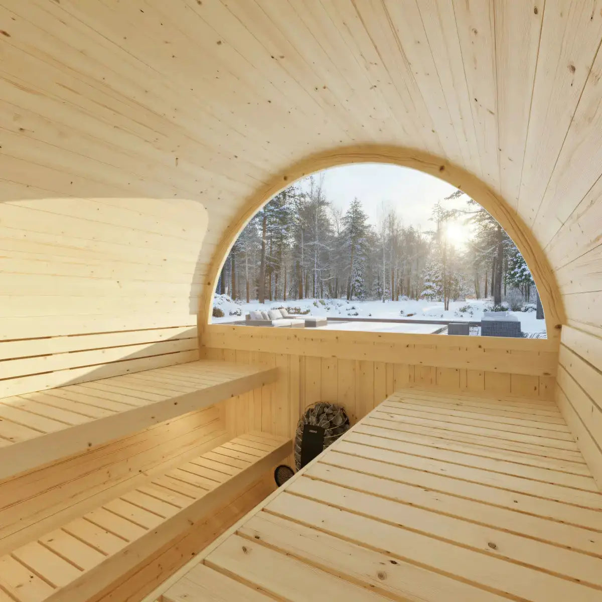 Turku Finnish Barrel Sauna with Terrace and WiFi Heater - Finnish Sauna Builders, photo 4 of 15