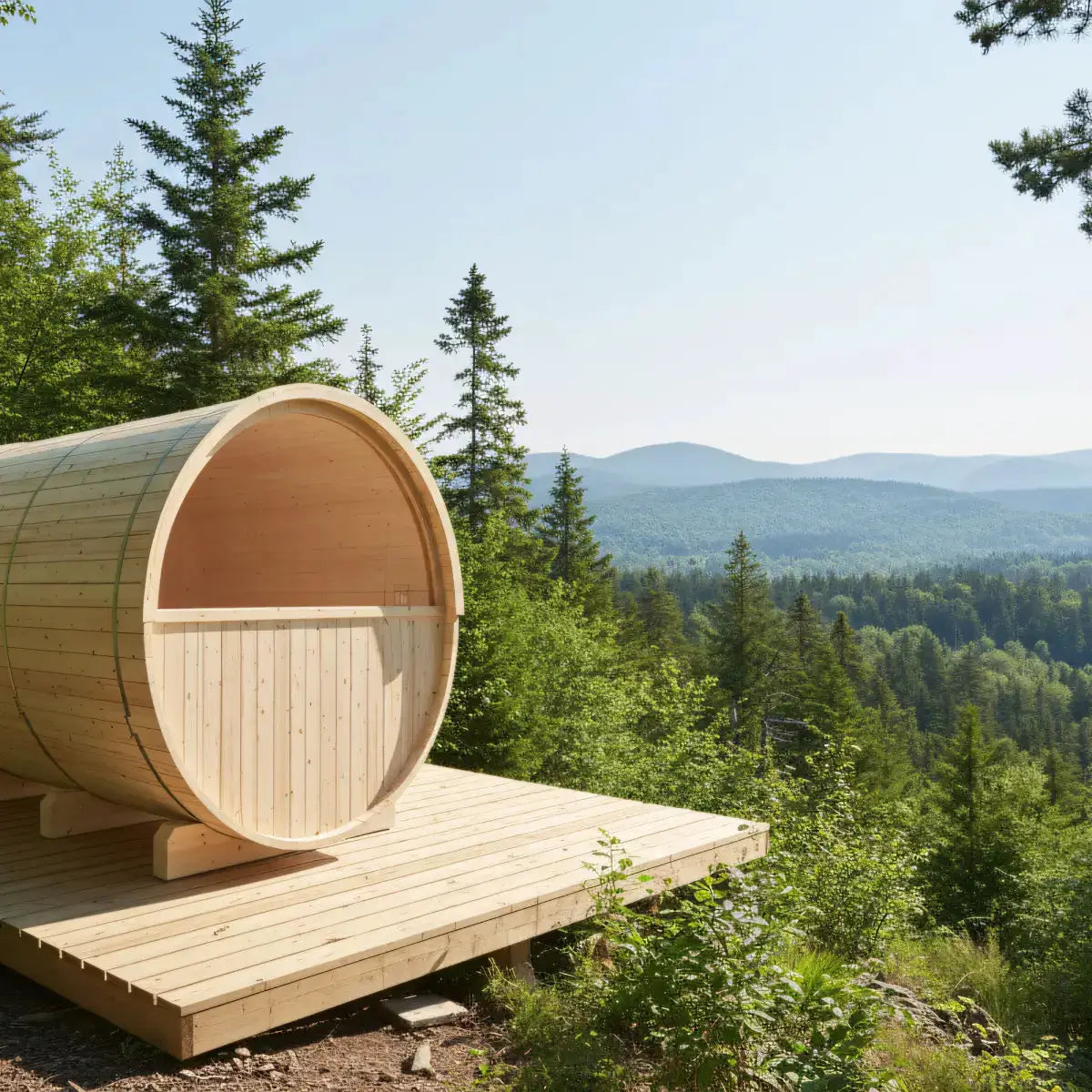 Turku Finnish Barrel Sauna with Terrace and WiFi Heater - Finnish Sauna Builders, photo 3 of 15