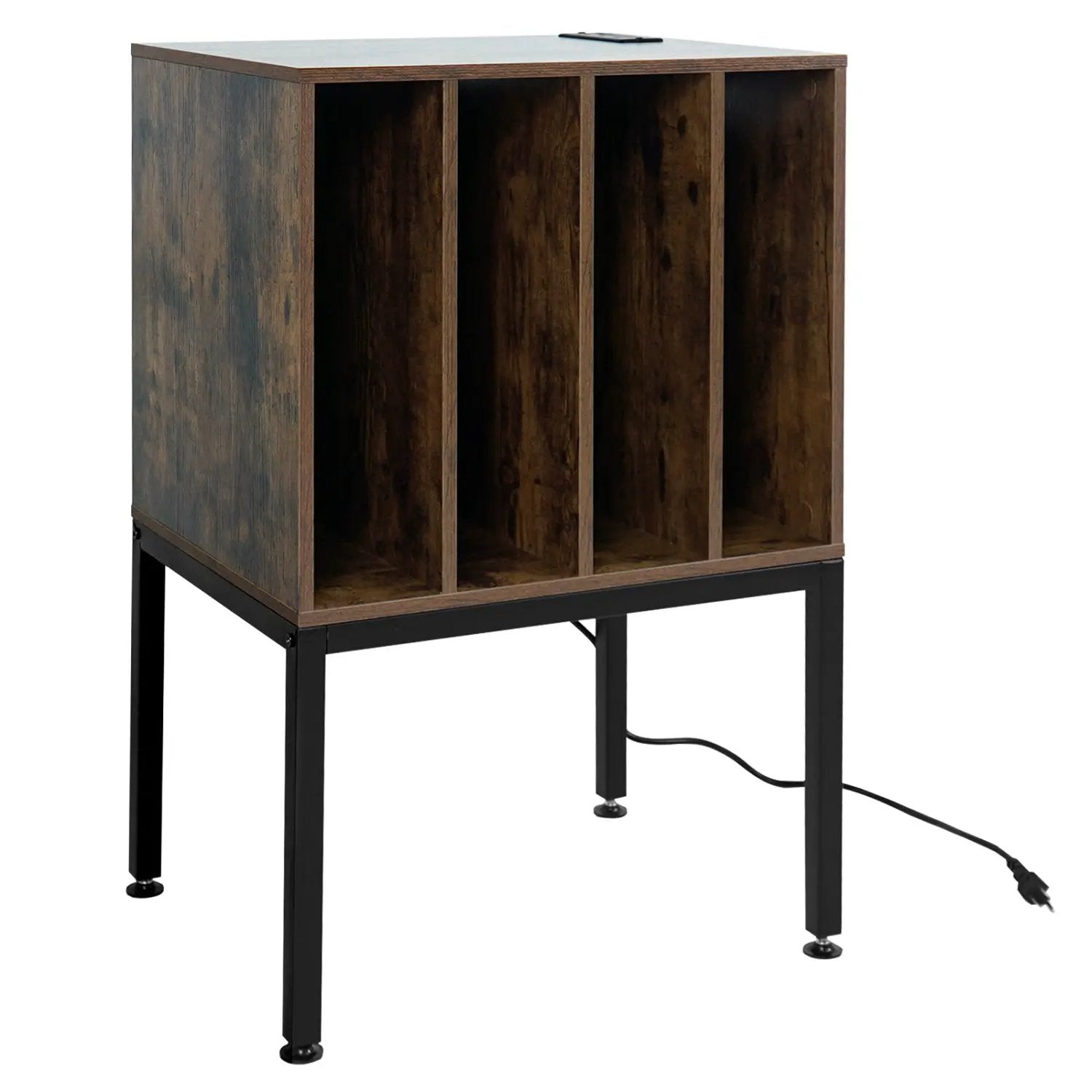 Turntable Record Player Stand with Power Outlets by DirectDeals