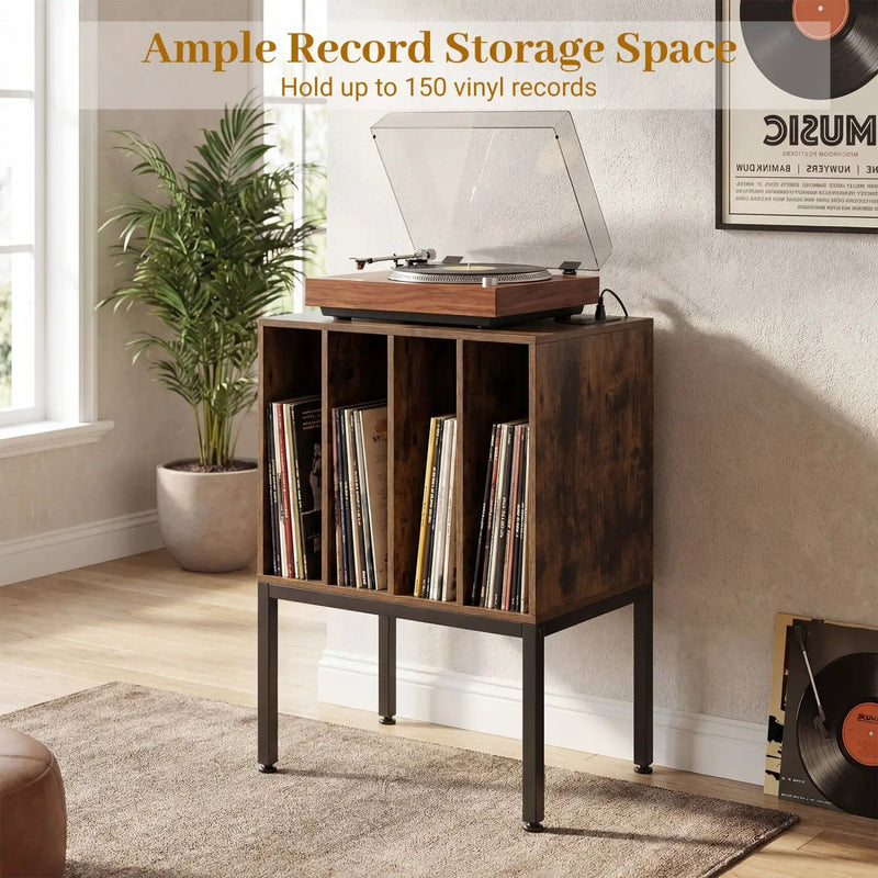 Turntable Record Player Stand with Power Outlets by DirectDeals