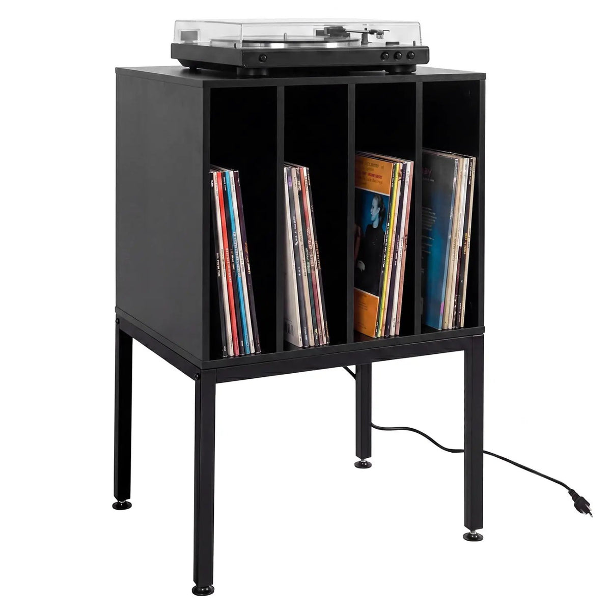Turntable Record Player Stand with Power Outlets, photo 12 of 24