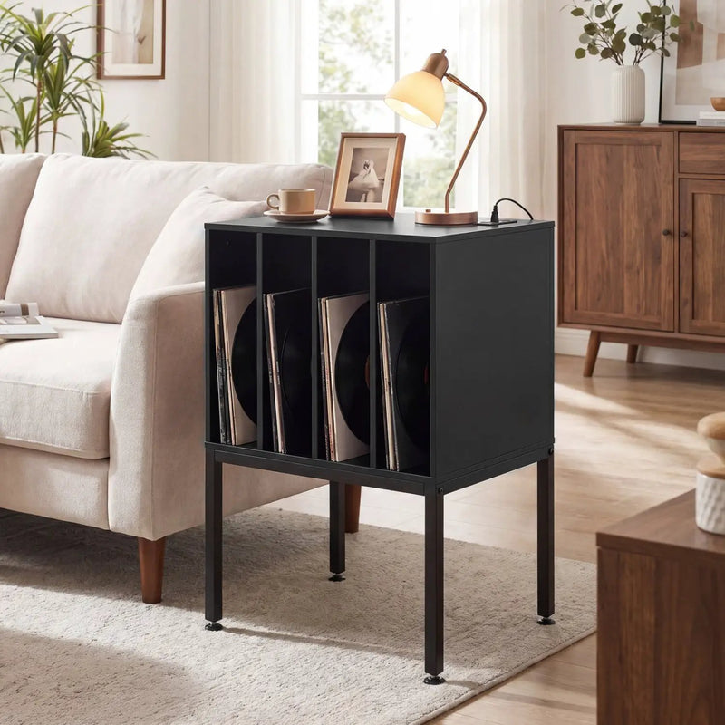 Turntable Record Player Stand with Power Outlets by DirectDeals