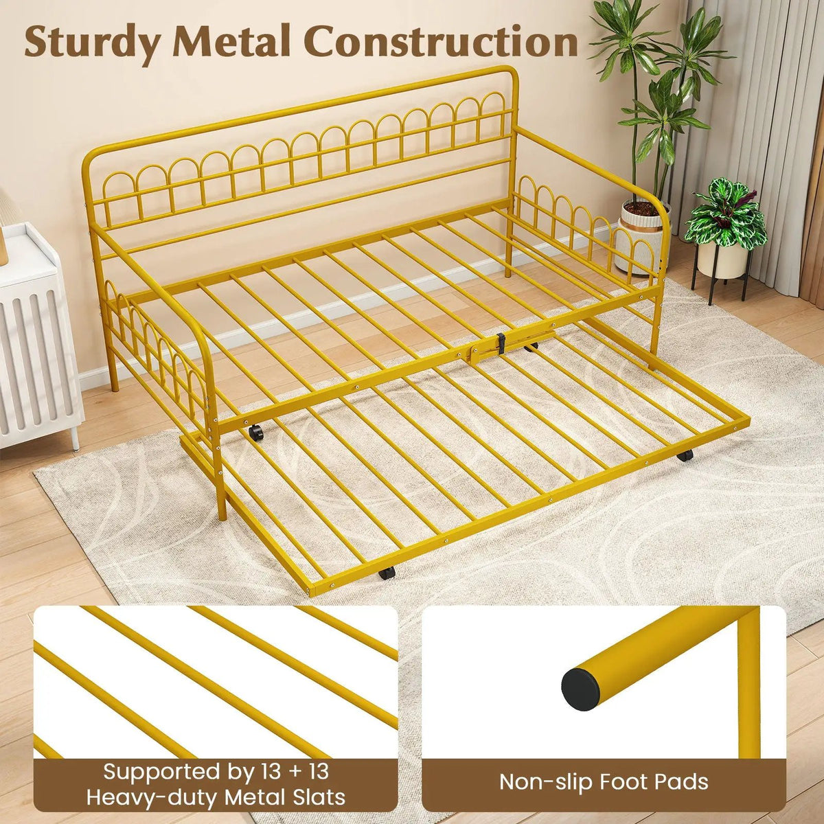 Twin Daybed with Curved Backrest and Armrests, photo 4 of 16