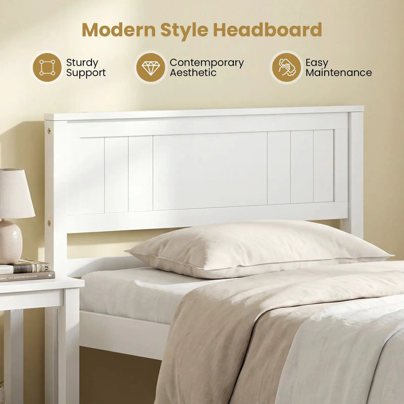 Twin/Full/Queen Size Sturdy Wooden Bed Frame with Headboard and Slat Support by DirectDeals