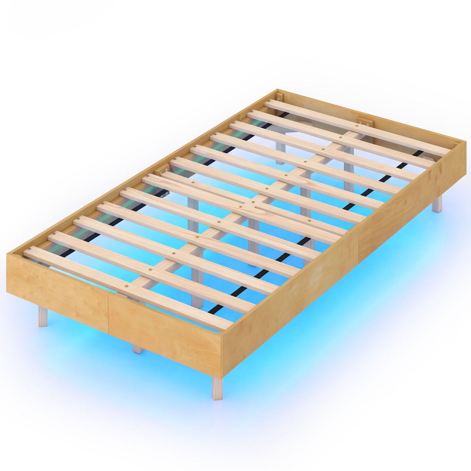 Twin/Full/Queen Size Floating Bed Frame with LED Lights for Bedroom by DirectDeals