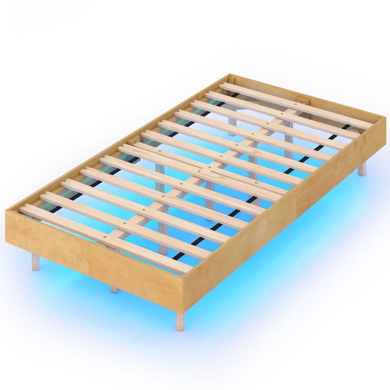 Twin/Full/Queen Size Floating Bed Frame with LED Lights for Bedroom by DirectDeals