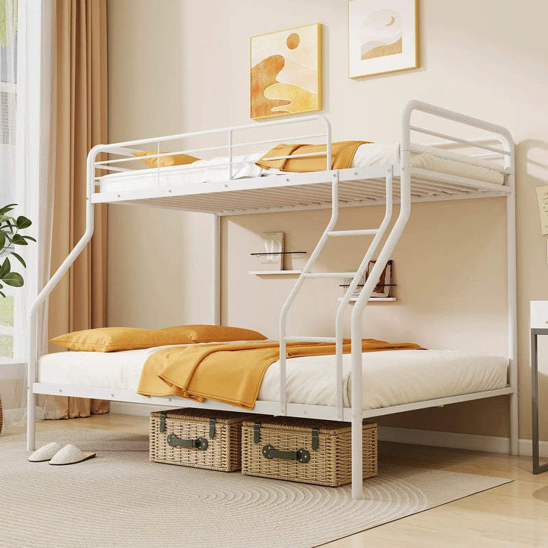 Twin Over Full Bunk Bed with Ladder and Full-length Guardrails by DirectDeals