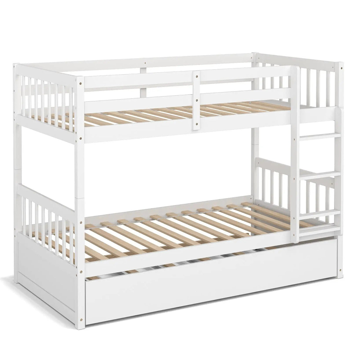 Twin Over Twin Bunk Bed with Pull-out Trundle and Ladder, photo 9 of 9