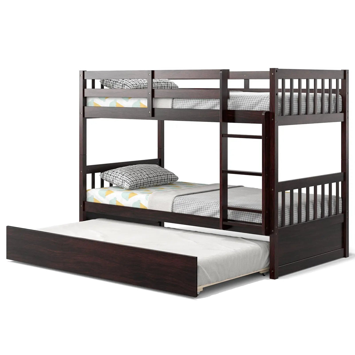 Twin Over Twin Bunk Bed with Pull-out Trundle and Ladder, photo 4 of 9