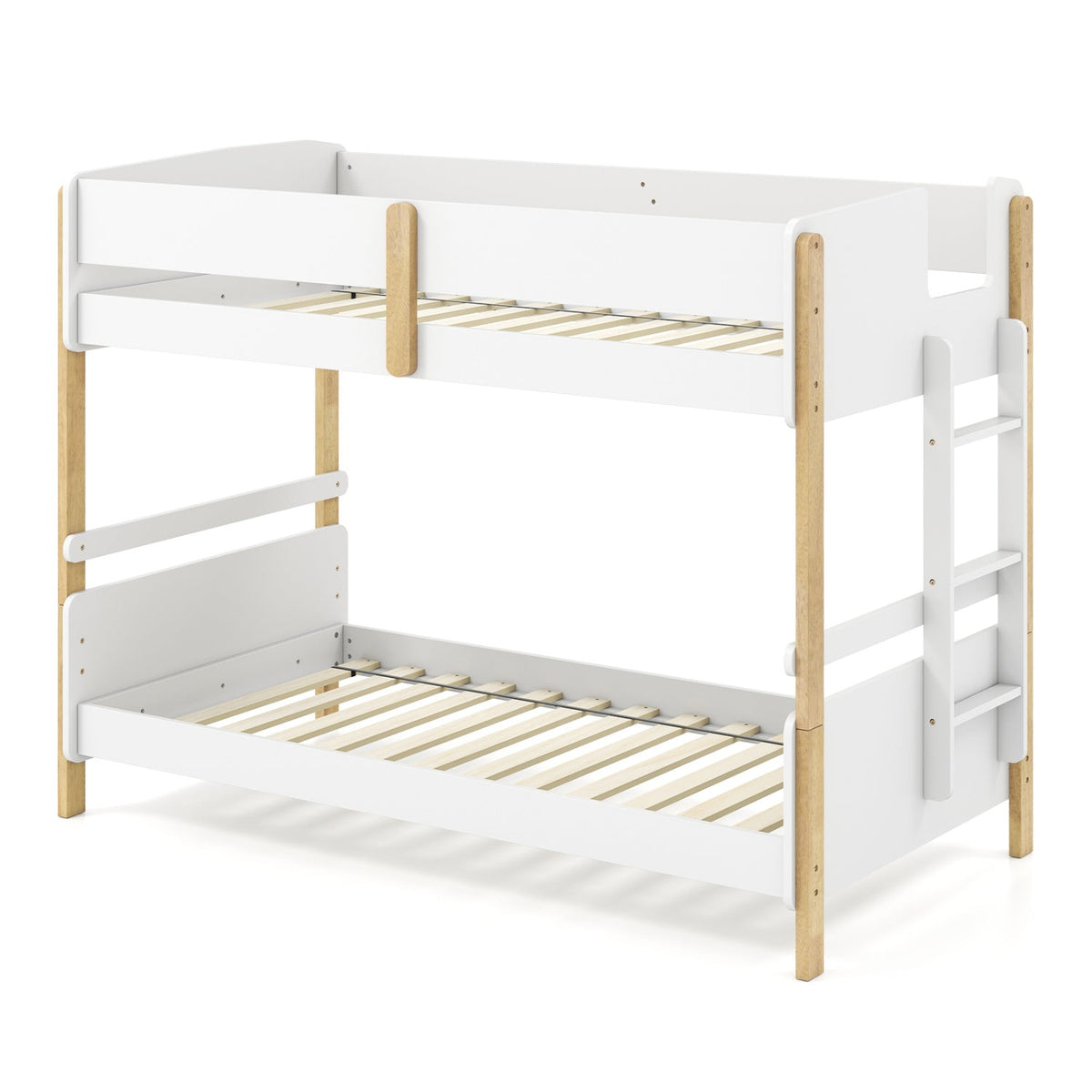 Twin Over Twin Bunk Bed with Convertible Design and Ladder, photo 3 of 16