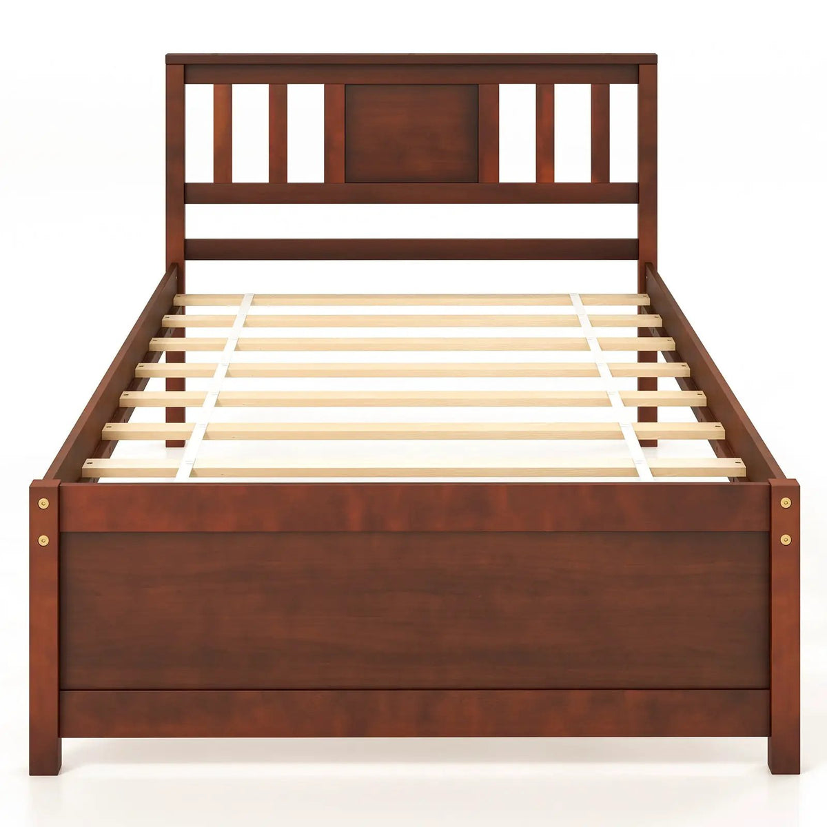 Wooden Platform Bed with Headboard and Slat Support-Queen Size, photo 9 of 9