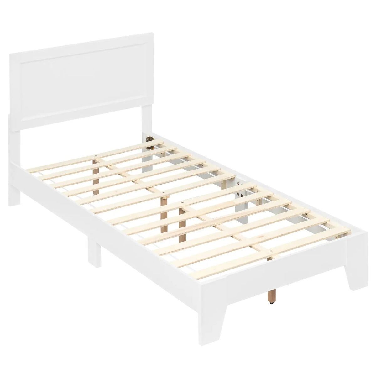 Twin Platform Bed Frame with Headboard - No Box Spring Needed, photo 3 of 16