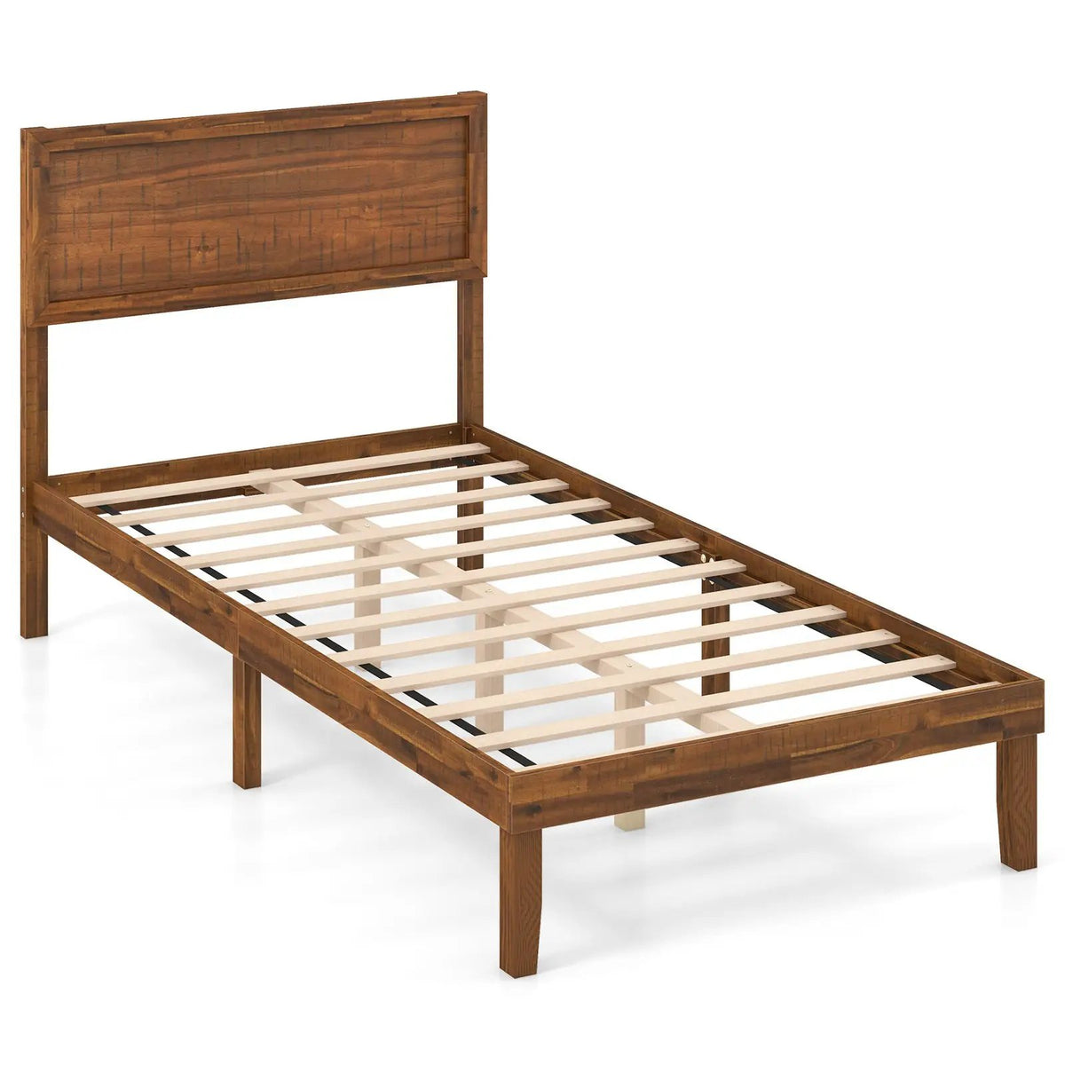 Twin/Full/Queen Size Bed Frame with Headboard and Wooden Slats Support, photo 10 of 10