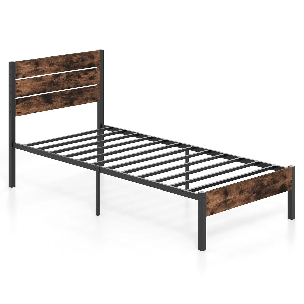 Full/King/Queen/Twin Size Bed Frame with High Headboard and Mute Bar, photo 11 of 11