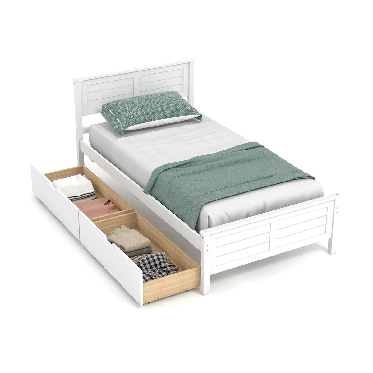 Twin Size Bed Frame with Storage Drawers, photo 10 of 10
