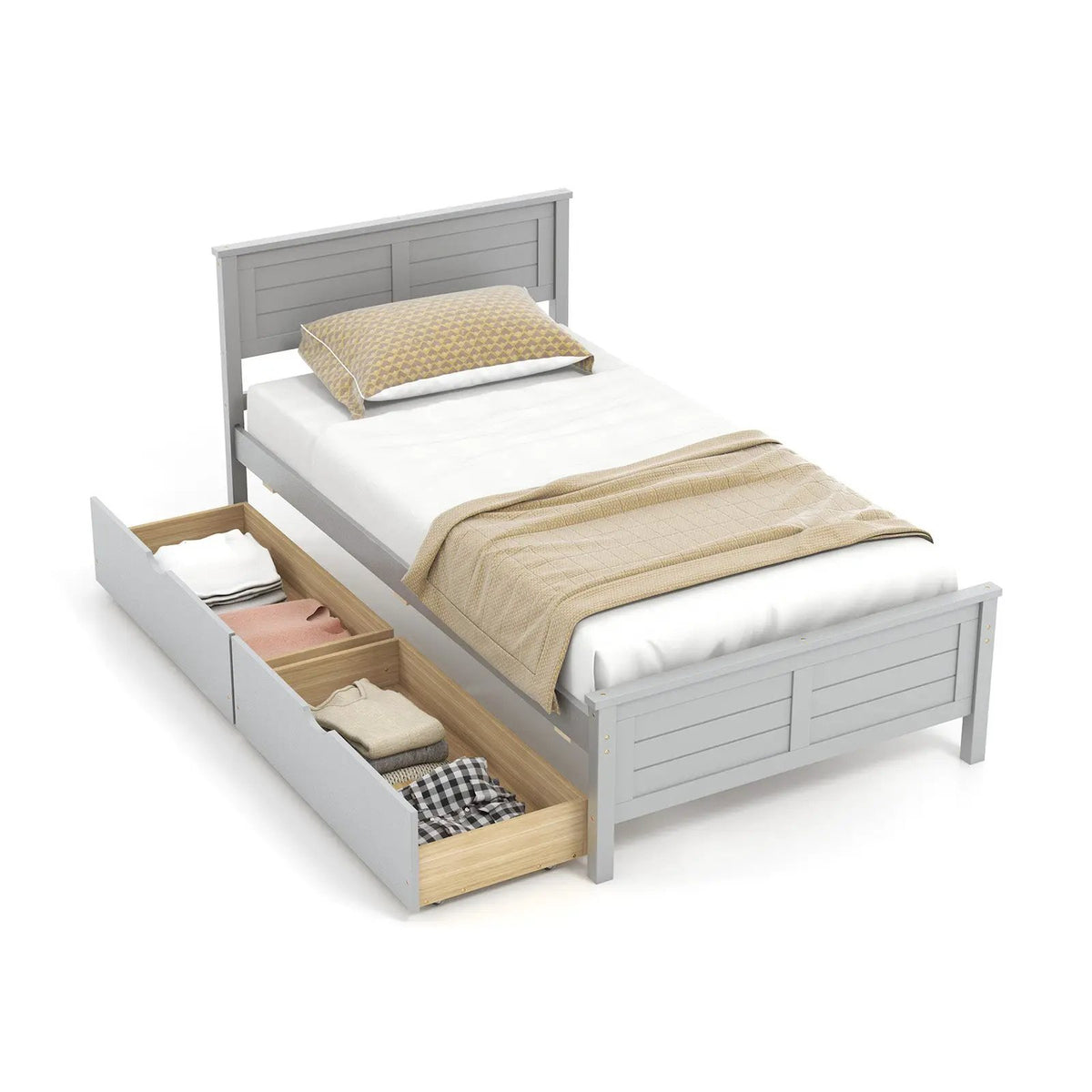 Twin Size Bed Frame with Storage Drawers, photo 9 of 10