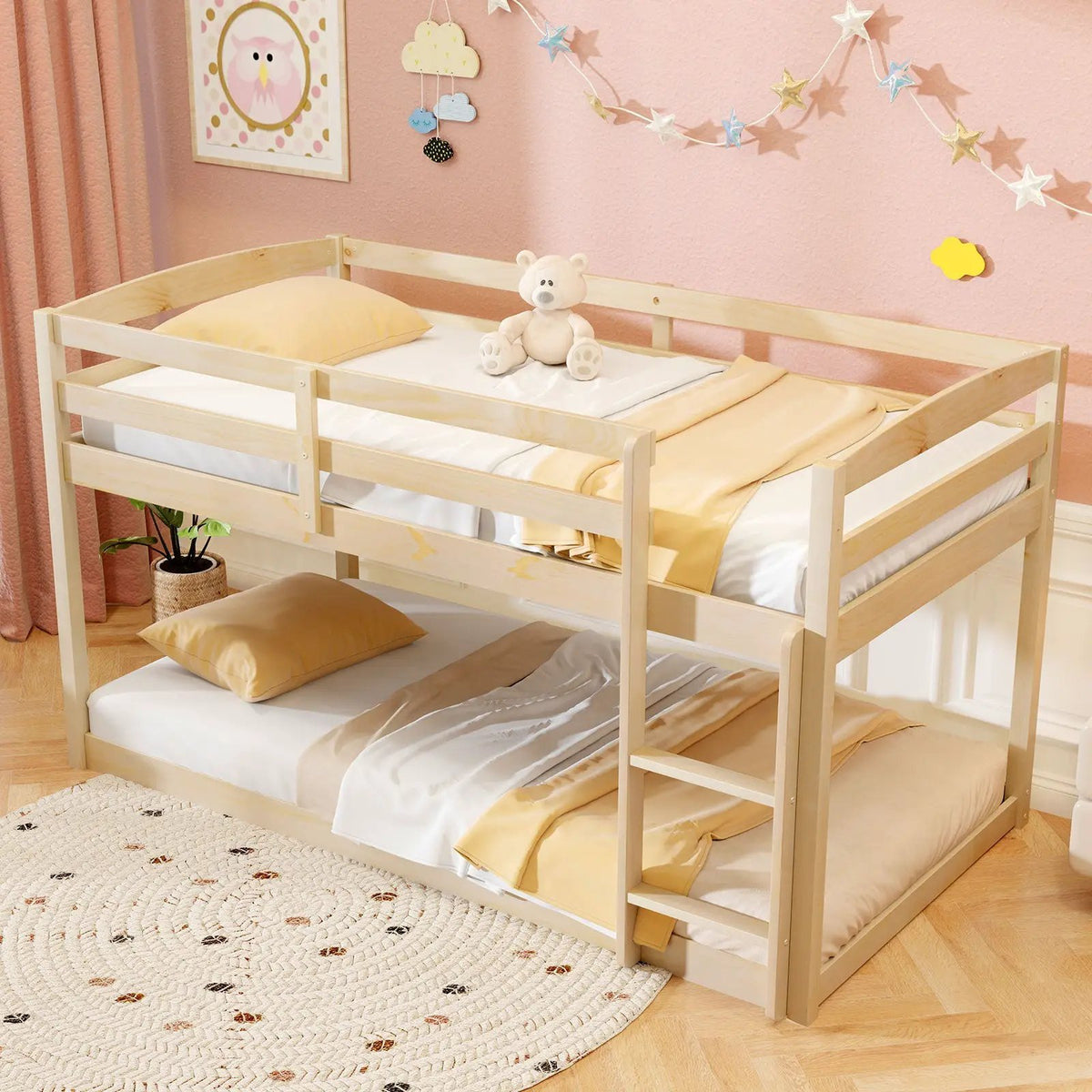 Twin Size Bunk Bed with High Guardrails and Integrated Ladder, photo 14 of 16