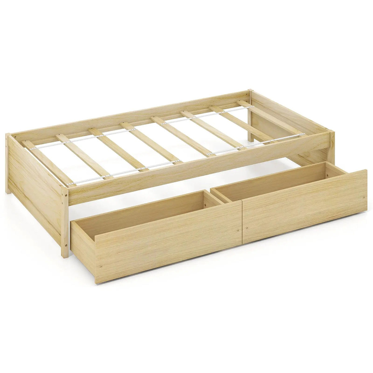 Twin Size Captain Bed with 2 Drawers and Slats Support, photo 3 of 9