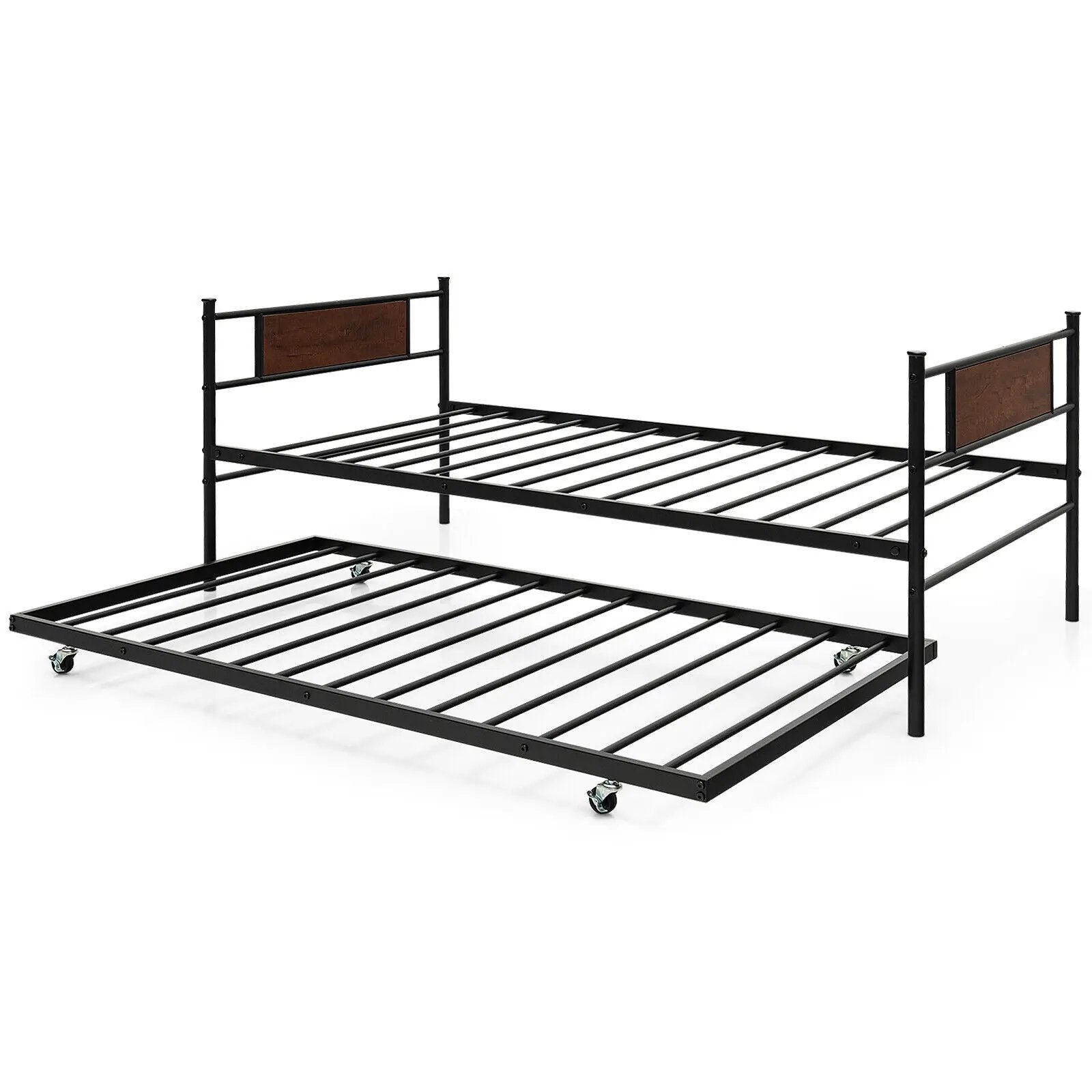 Twin Size 2-In-1 Daybed Frame with Pullout Trundle by DirectDeals