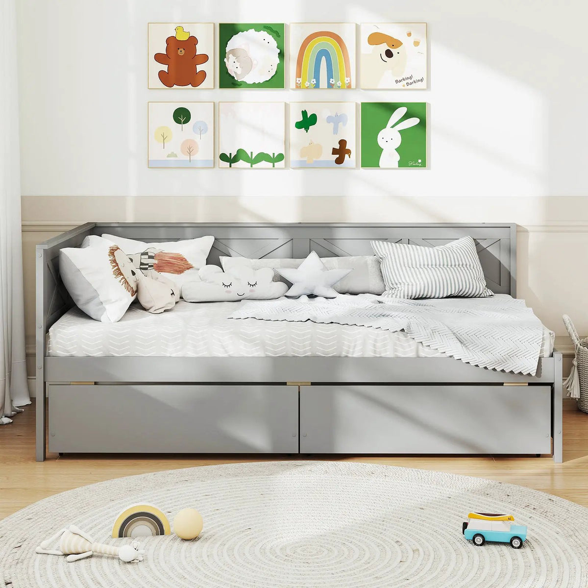 Twin Size Daybed with 2 Storage Drawers No Box Spring Needed, photo 2 of 9