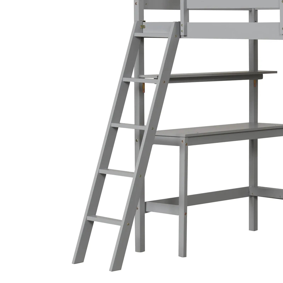 Twin Size Loft Bed with Desk and Bookshelves for Kids and Teens, photo 6 of 9