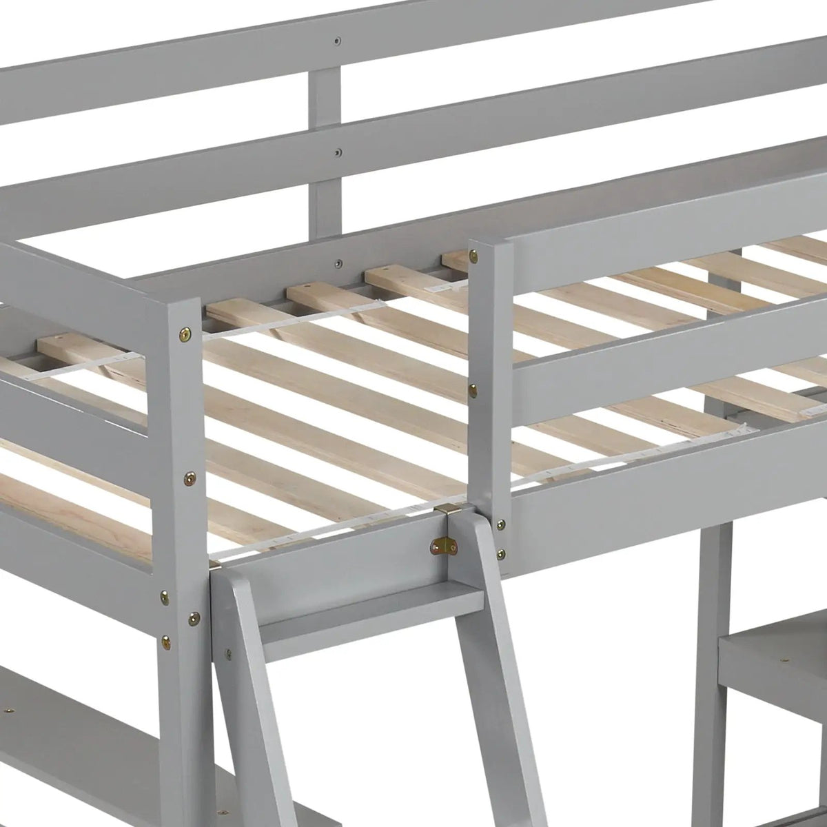 Twin Size Loft Bed with Desk and Bookshelves for Kids and Teens, photo 8 of 9