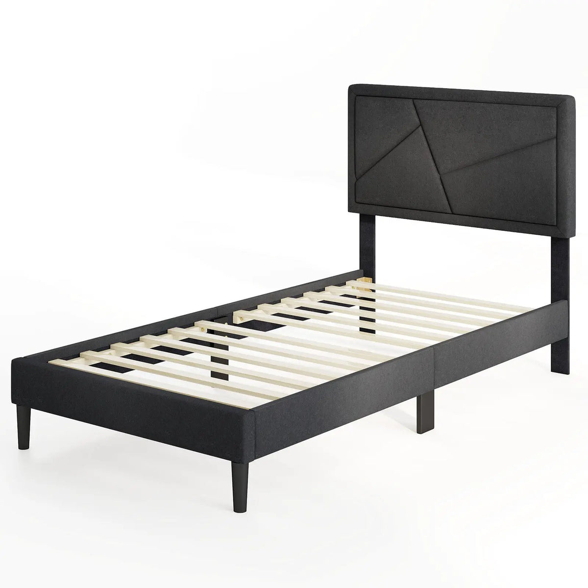 Twin/Full/Queen Size Upholstered Platform Bed Frame with High Headboard, photo 10 of 10