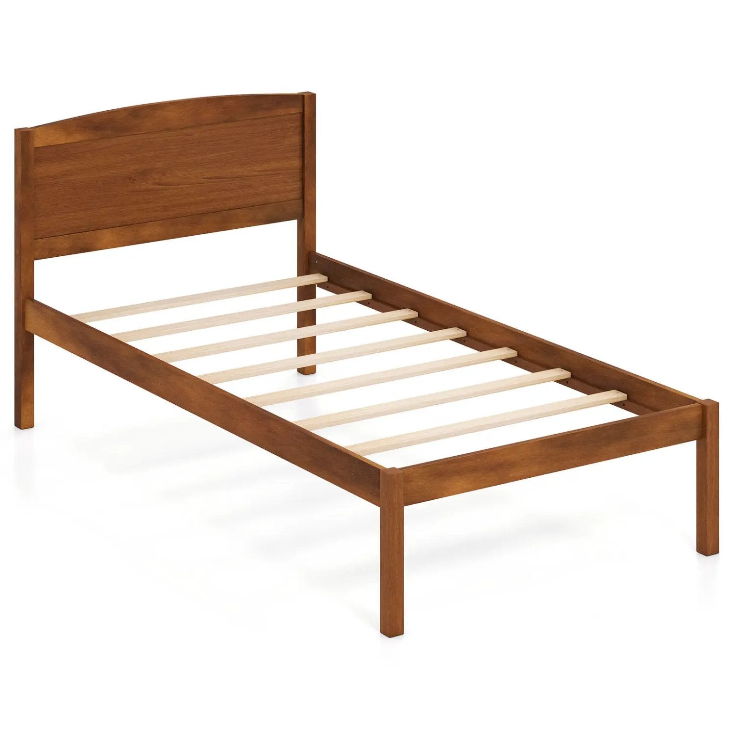 Twin Platform Bed Frame with Curved Headboard by DirectDeals
