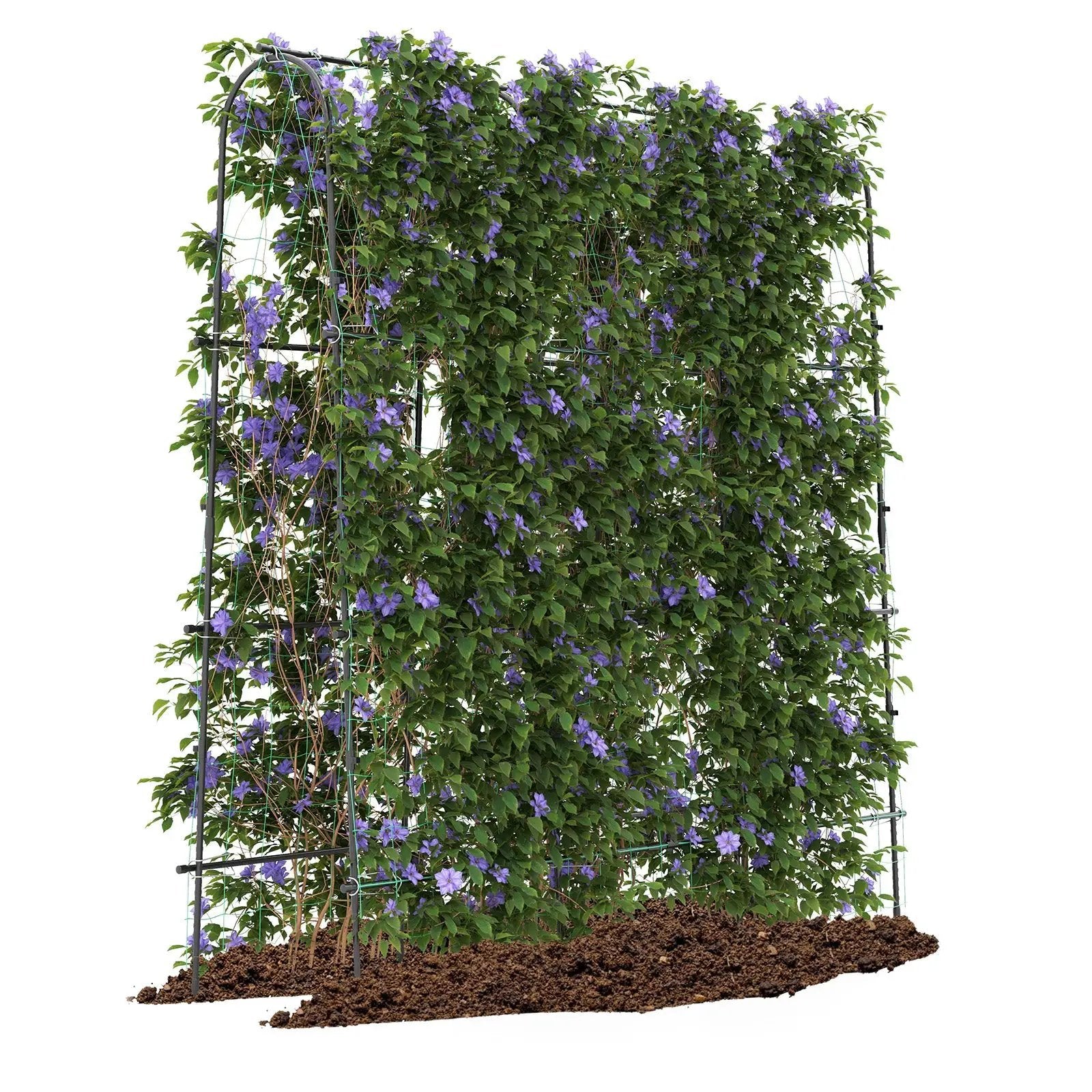 71 x 71 Inch U-Shaped Tall Garden Arched Trellis for Climbing Plants by DirectDeals