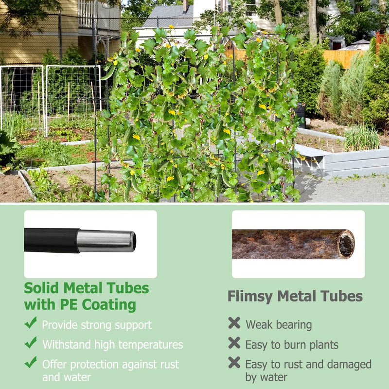 71 x 71 Inch U-Shaped Tall Garden Arched Trellis for Climbing Plants by DirectDeals