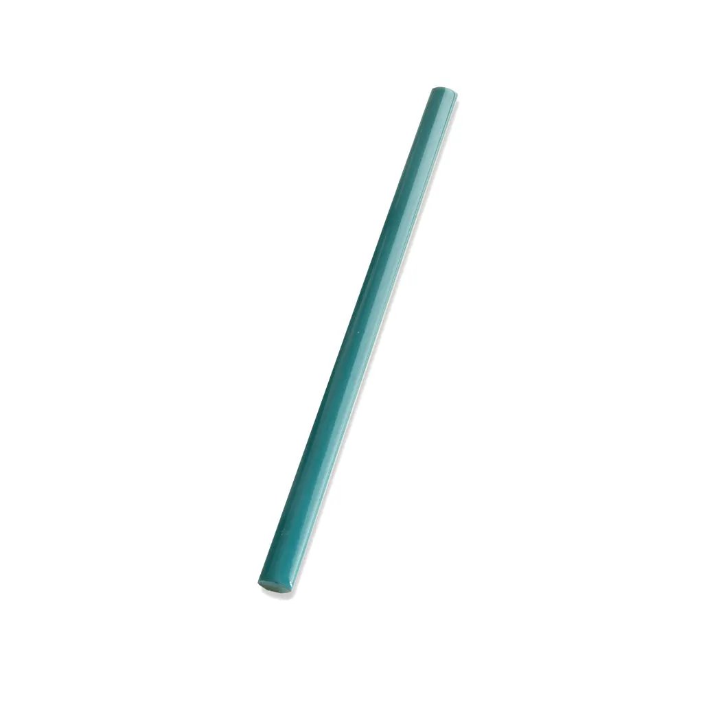Turquoise Blue 0.6x12 Glossy Porcelain Bullnose Tile Trim (10 pack, 0.5 sq ft/case) by Apollo Tile