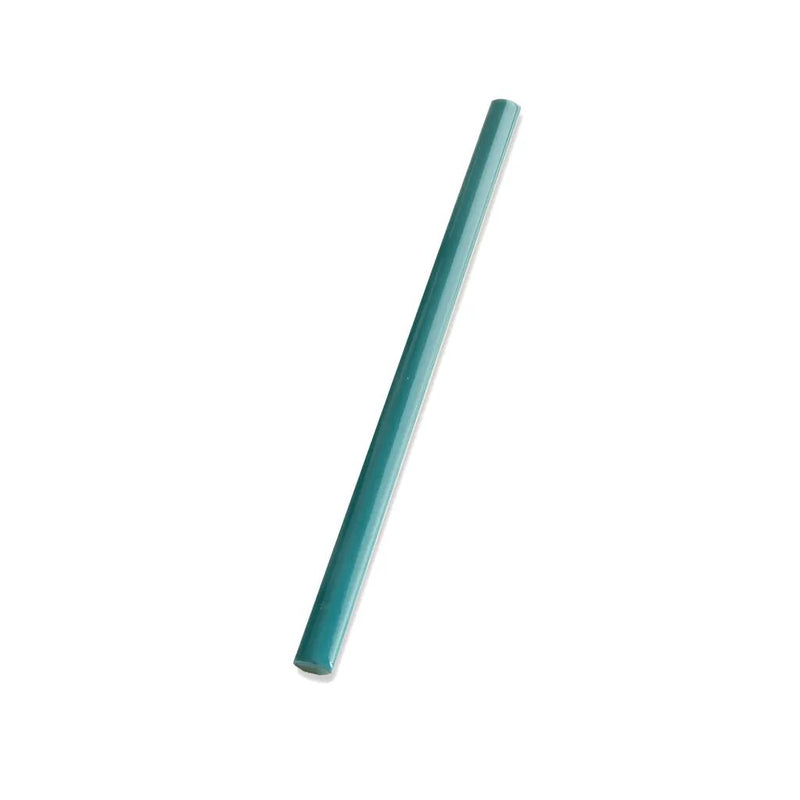 Turquoise Blue 0.6x12 Glossy Porcelain Bullnose Tile Trim (10 pack, 0.5 sq ft/case) by Apollo Tile