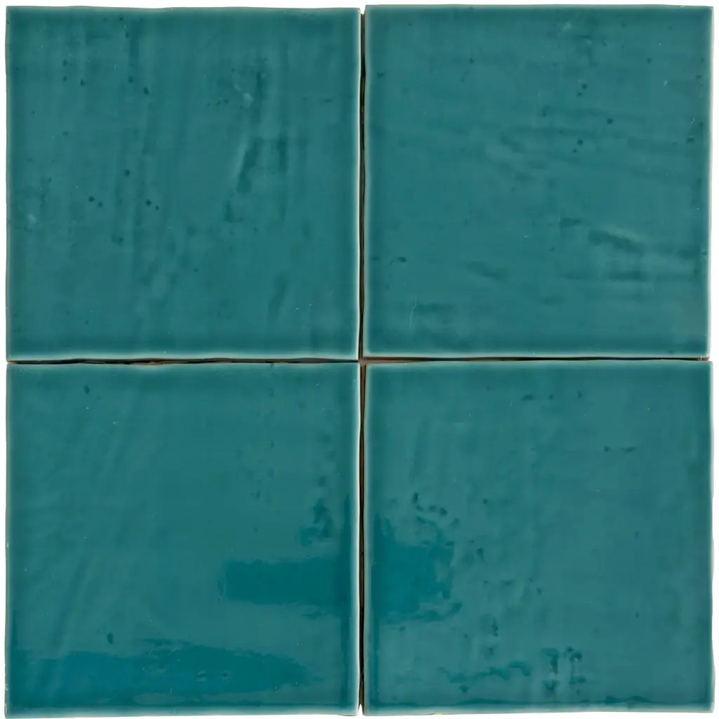 Turquoise Blue 6x6 Glossy Square Porcelain Tile (19 pack, 4.65 sq ft/case) by Apollo Tile