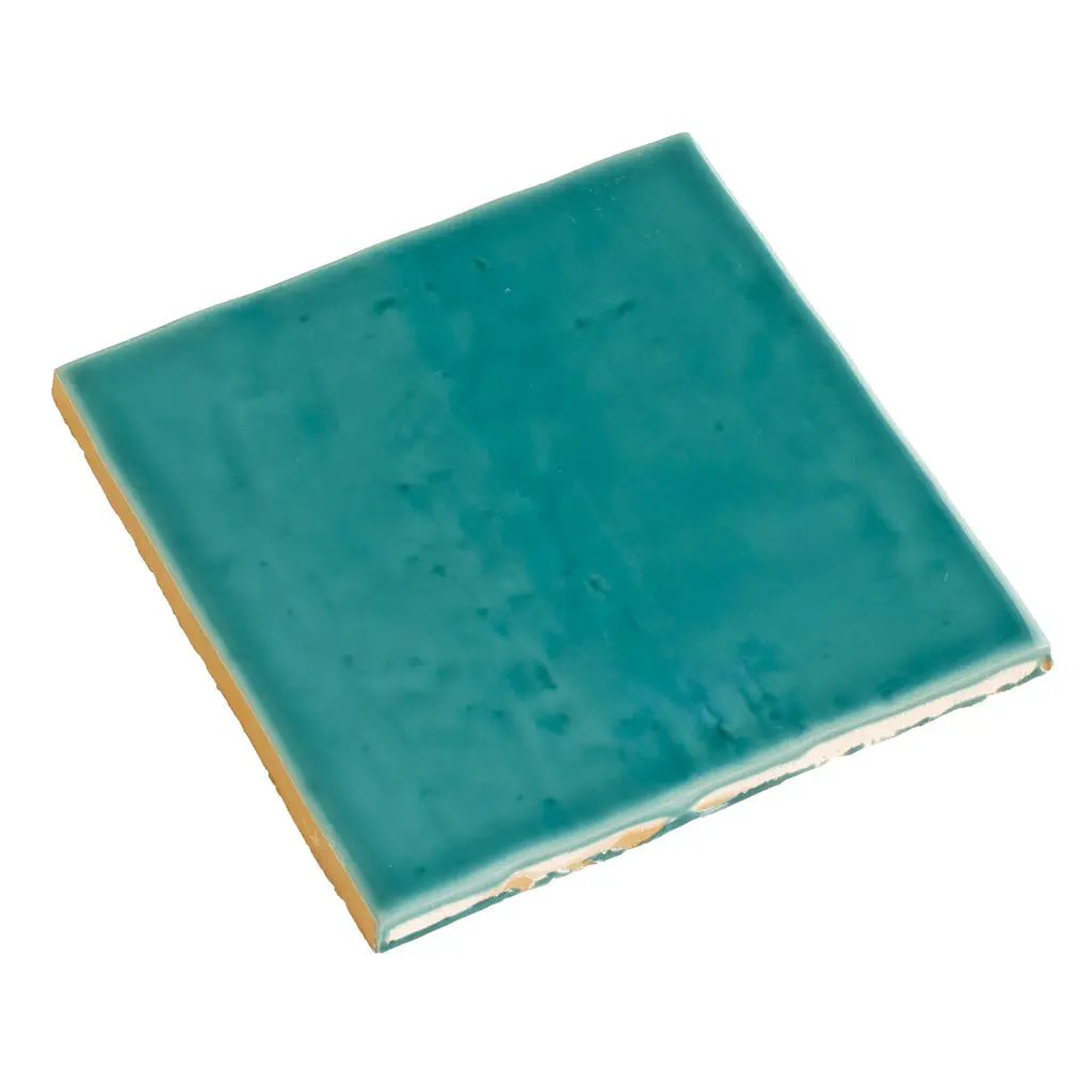 Turquoise Blue 6x6 Glossy Square Porcelain Tile (19 pack, 4.65 sq ft/case) by Apollo Tile