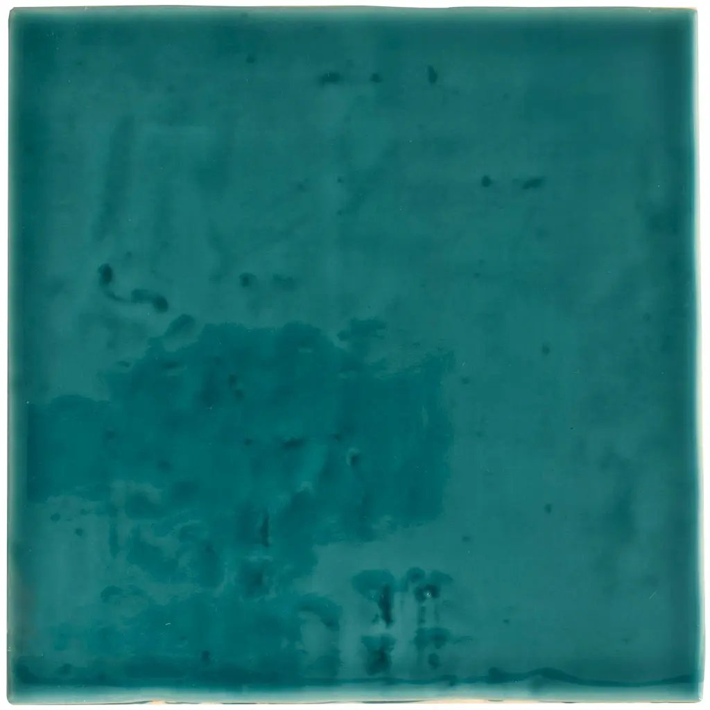 Turquoise Blue 6x6 Glossy Square Porcelain Tile (19 pack, 4.65 sq ft/case) by Apollo Tile
