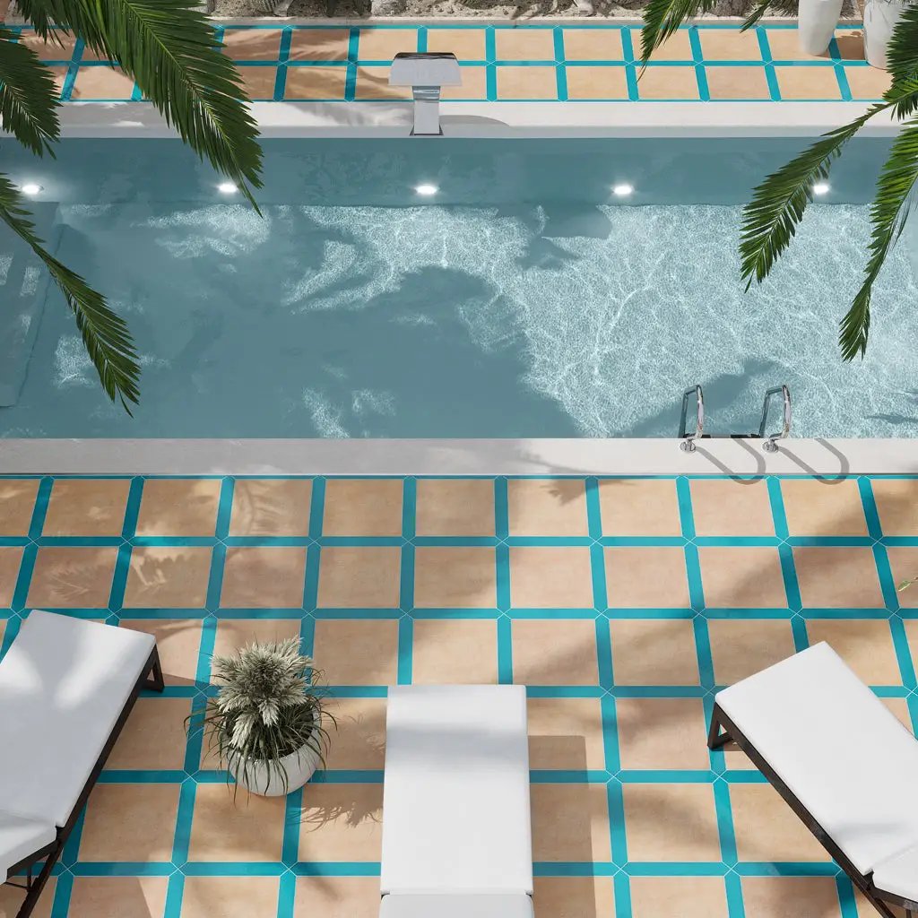 Turquoise Blue 3x19 Glossy Picket Porcelain Tile (20 pack, 7.65 sq ft/case) by Apollo Tile