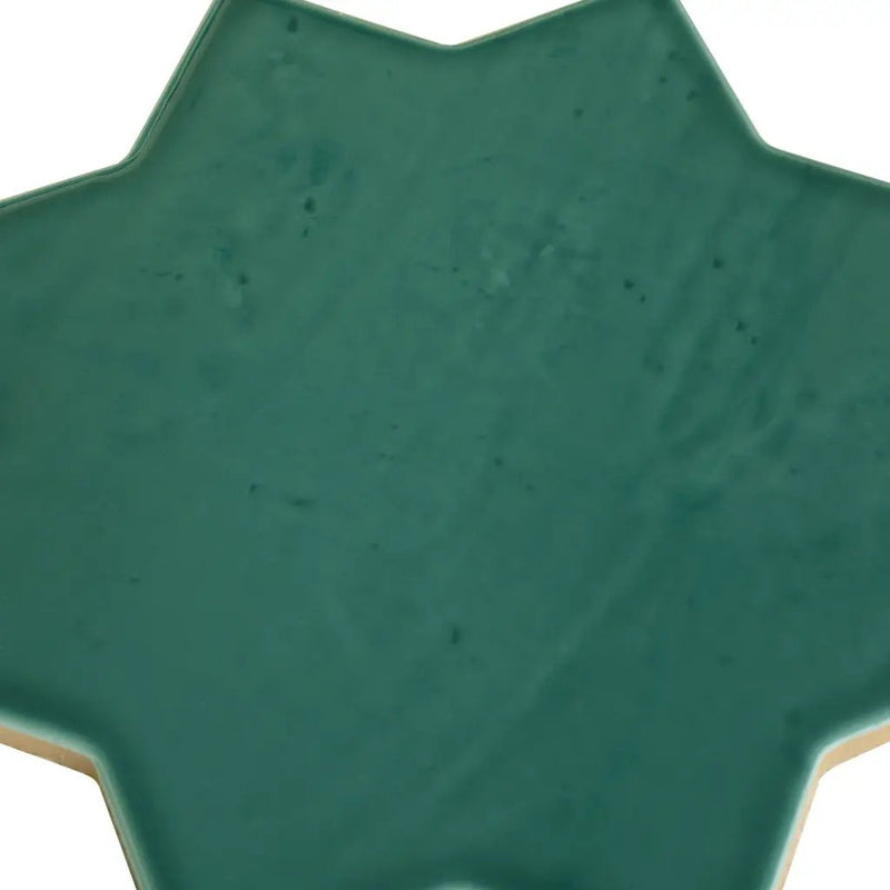 Turquoise Blue 7x7 Glossy Star Porcelain Tile (16 pack, 6.46 sq ft/case) by Apollo Tile