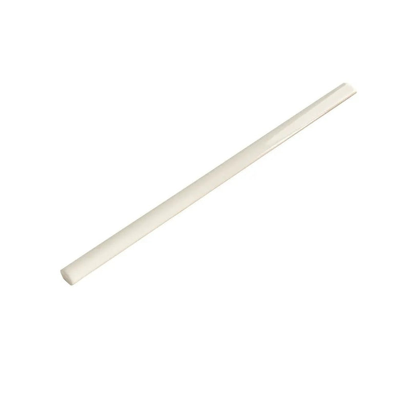 Pearl White 0.6x12 Glossy Porcelain Bullnose Tile Trim (10 pack, 0.5 sq ft/case) by Apollo Tile