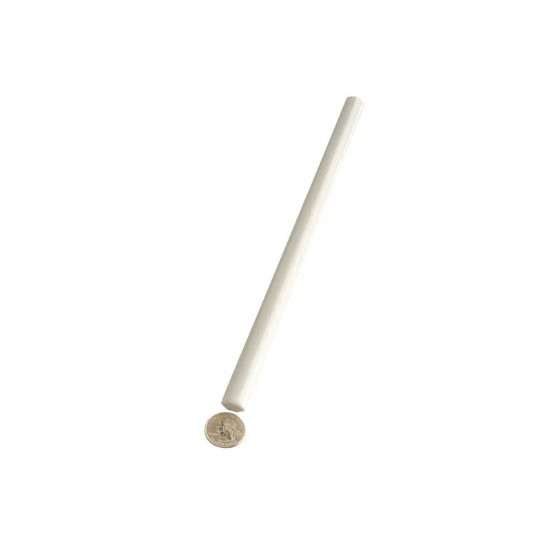 Pearl White 0.6x12 Glossy Porcelain Bullnose Tile Trim (10 pack, 0.5 sq ft/case) by Apollo Tile