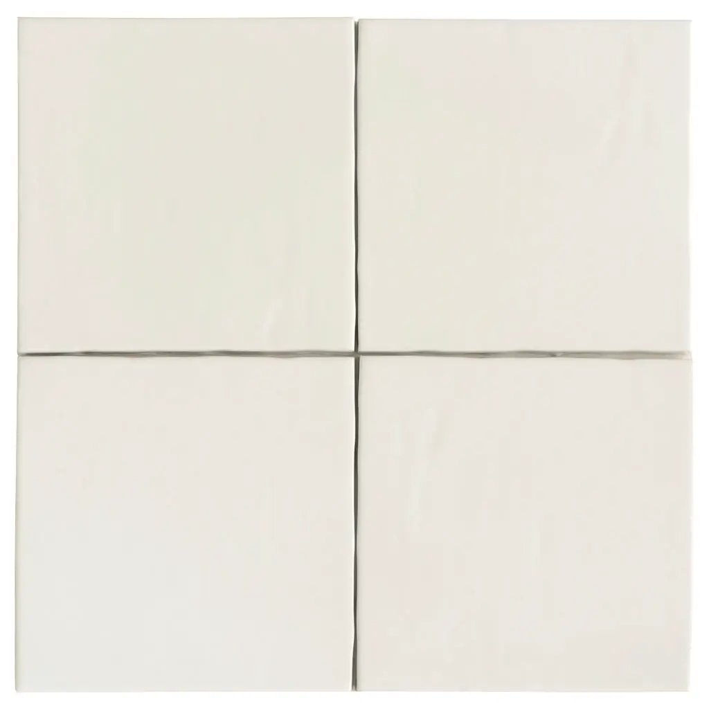 Pearl White 6x6 Glossy Square Porcelain Tile (19 pack, 4.65 sq ft/case) by Apollo Tile