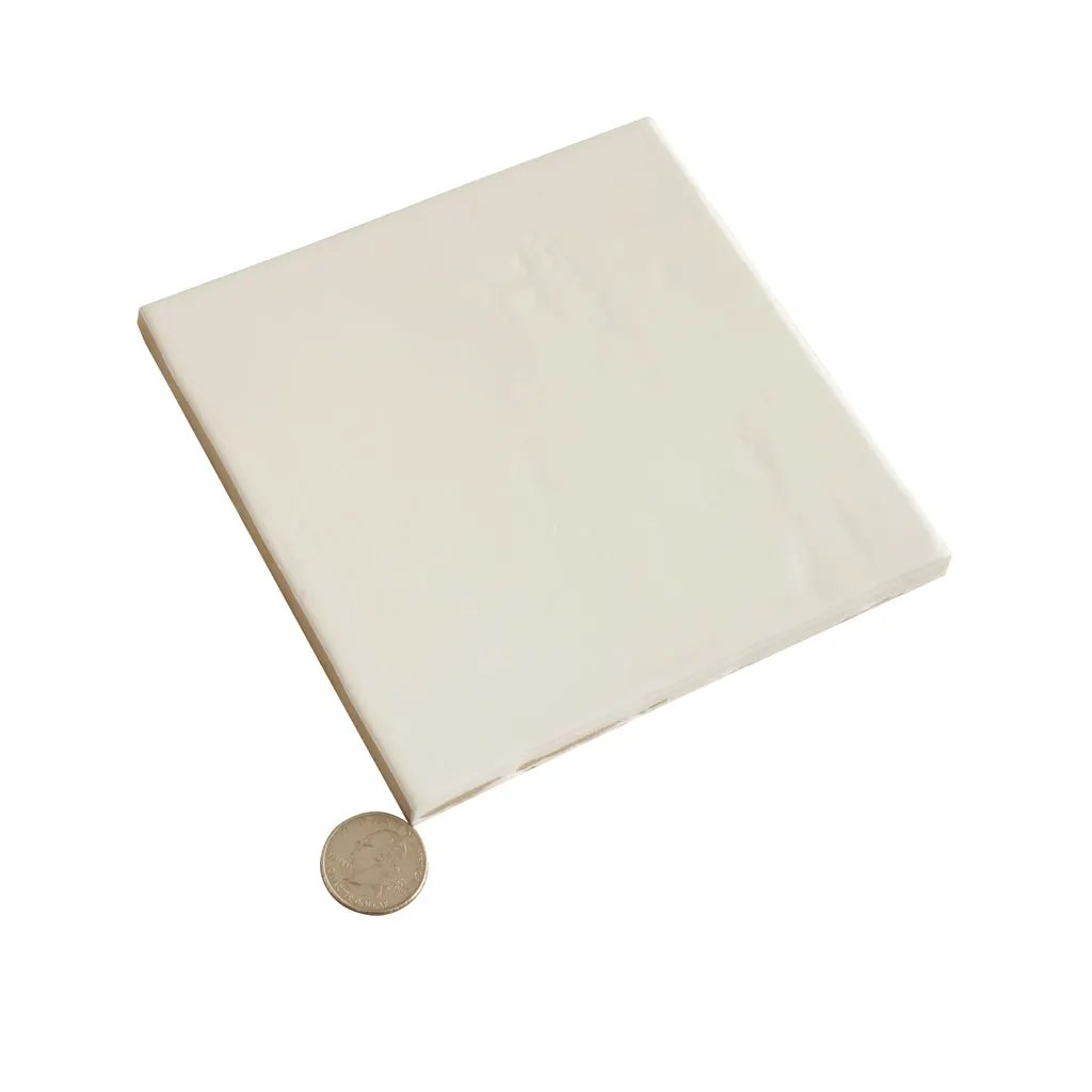 Pearl White 6x6 Glossy Square Porcelain Tile (19 pack, 4.65 sq ft/case) by Apollo Tile