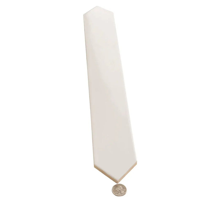 Pearl White 3x19 Glossy Picket Porcelain Tile (20 pack, 7.65 sq ft/case) by Apollo Tile