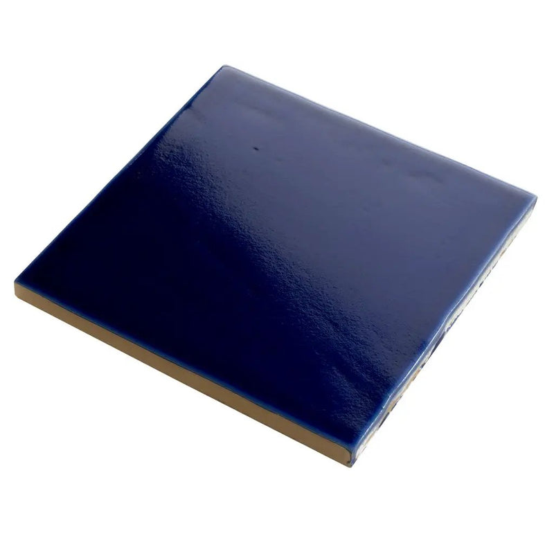 Royal Blue 6x6 Glossy Square Porcelain Tile (19 pack, 4.65 sq ft/case) by Apollo Tile